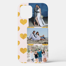 3 FOTO guld-hjärtan Fodral-Mate iphone case