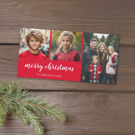 3 Foto - helt enkelt Red Holly - God jul Julkort