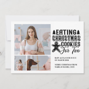 3 Foto Julcookies för 2 Graviditet Julkort
