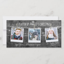 3-foto-kort med monokrom ljusare upp till jul