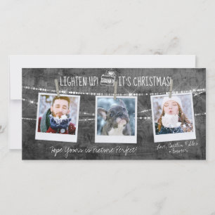 3-foto-kort med monokrom ljusare upp till jul