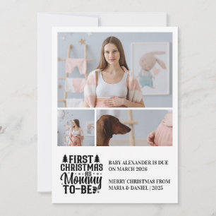 3 Foto Mamma som ska vara julafton Gravid Julkort