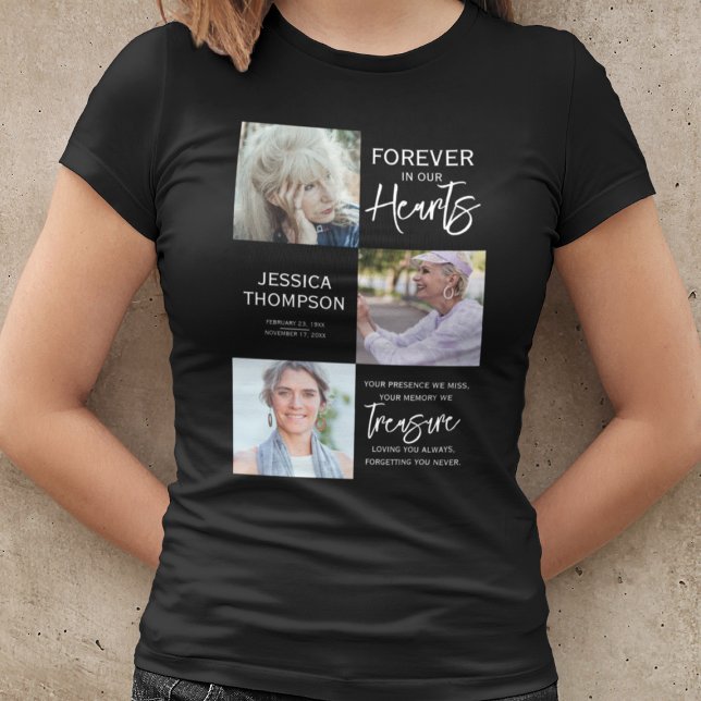 3 Foto Minnes Tribute T-Shirt (Skapare uppladdad)