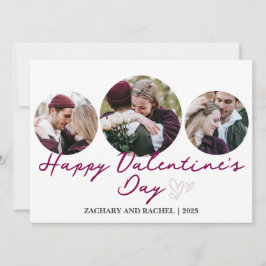 3 foto Rund romantiskt par valentines day Julkort