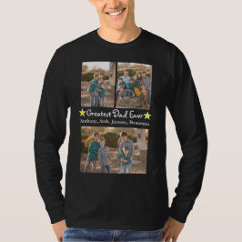 3 Foto Underbarare Pappa någonsin Fars dag Långärm T Shirt