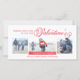 3-Foto Valentine Day Card Julkort