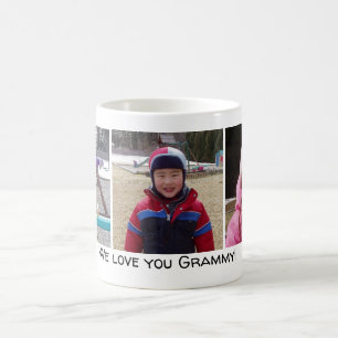 3 Foto Vi Älskar Dig Grammy Kaffemugg