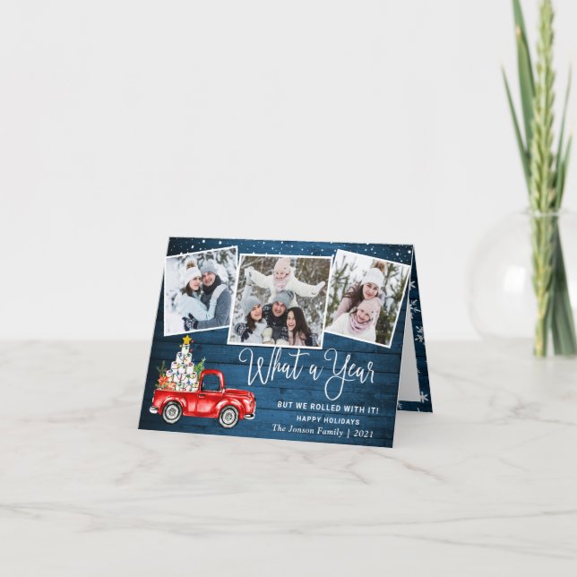 3 Foto Vilken årshelg Red Farm Lastbil Helgkort (Framsida)