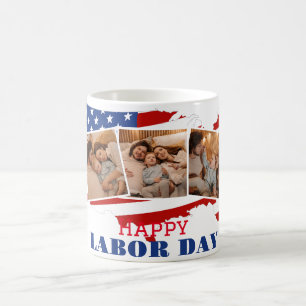 3 Fotoarbetsdag med enkel Elegant med USA flagga Kaffemugg