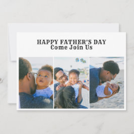 3 Fotocollage Glad fars dag grillfest Inbjudningar