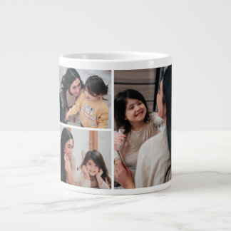 3 Fotocollage Mugg | Personlig Mors Dag Jumbo Mugg
