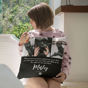 3 Fotokollage Cat Pet Loss Memorial Kudde