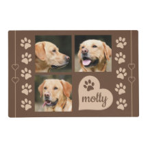 3 Fotokollage Hundnamn Brunt Hjärta