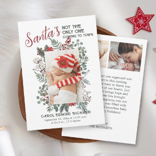 3 Fotokollage Jul Baby Birth Notice Meddelande