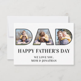 3 Fotokollage med fotoutlösning Fars dag Pappa Kort
