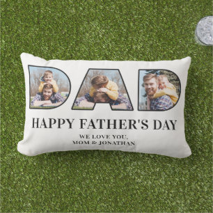 3 Fotokollage med fotoutlösning Fars dag Pappa Lumbarkudde