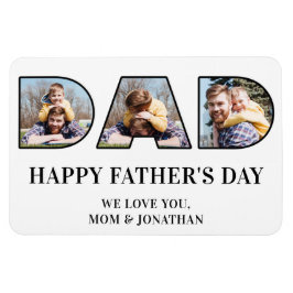 3 Fotokollage med fotoutlösning Fars dag Pappa Magnet