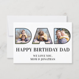 3 Fotokollage med fotoutlösning Grattis på födelse Kort