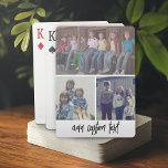 3 Fotokollage med svart skript Casinokort<br><div class="desc">Ett roligt sätt att fånga minnen och  dem med vänner. Lägg till ett vågrät,  två kvadratiska bilder och din favoritbildtext för att göra en coola till vänner.</div>