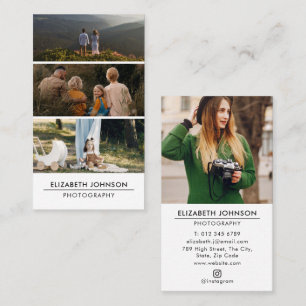3 Fotokollage Modern Fotografi Visitkort
