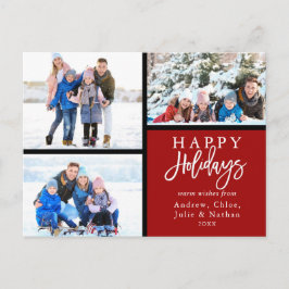 3 Fotokollage Modern Glad helg Red