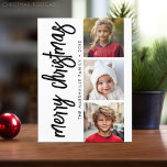 3 Fotokollage - Modern God jul Vykort<br><div class="desc">Använda tre bilder och skapa ett unikt och trendig God jul hälsning med ett svartvitt tema. Om du vill flytta något runt klickar du på knappen Anpassa för att göra ändringar.</div>