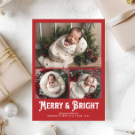3 Fotomeri och meddelande om Bright Birth<br><div class="desc">Gratulera till din lilla födelse med vårt meddelande om julafton. Den här eleganten gör att du kan glädjen i din nyfödds ankomst under festsäsongen och blanda julens värme med babyens upphetsning första ögonblick. Meddelandet har en vacker layout där ditt favoritfoto går i centrum, omgivet av subtila helgdag. Perfekt för att...</div>