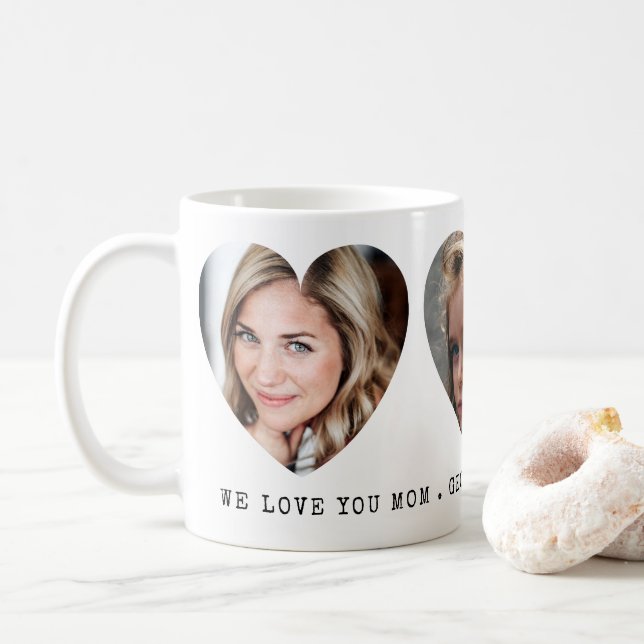 3 Fotomörningar med personligt meddelande Kaffemugg (Med munk)