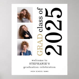 3 foton 2024 Vit välkomstplats till Studenten Poster