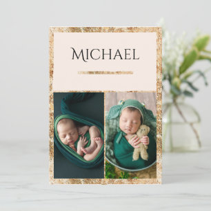 3 Foton Baby Birth Notice Meddelande