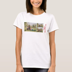 3 Foton Bästa Godmor någonsin Heart Photo Collage T Shirt