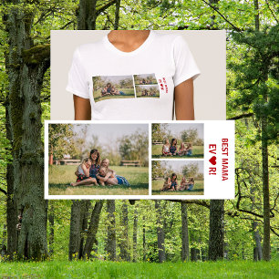 3 Foton Bästa Mamman någonsin Photo Collage Mors d T Shirt