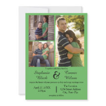 3 Foton Grönt - Bröllopsinbjudan
