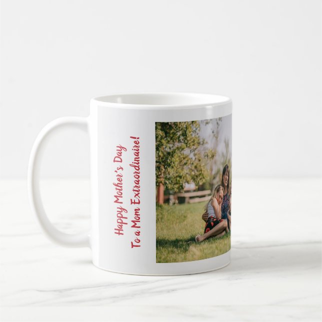 3 Foton Mamma Extraordinaire Cute Modern Mor Cof Kaffemugg (Vänster)