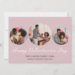 3 fotorunda kollage valentines day par julkort