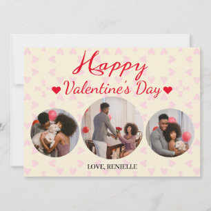 3 fotorunda kollage valentines day par julkort