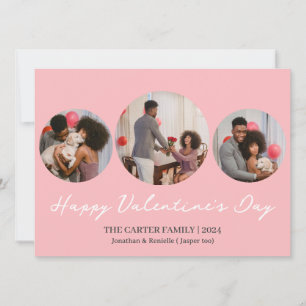 3 fotorunda kollage valentines day par julkort
