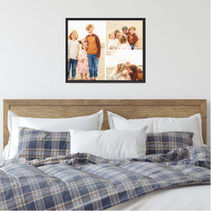 3 Fotos Kollage Familjefotoinspelning Canvastryck
