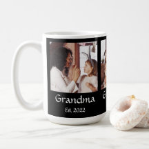 3 Fotos Kollage Svart Vitt Mormor Estblick