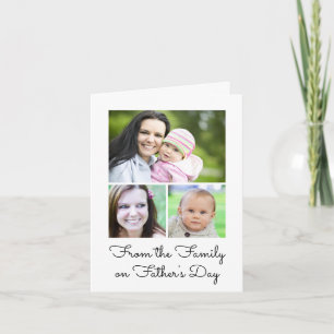 3 Fotoskript från Family Kids Fars dag Kort