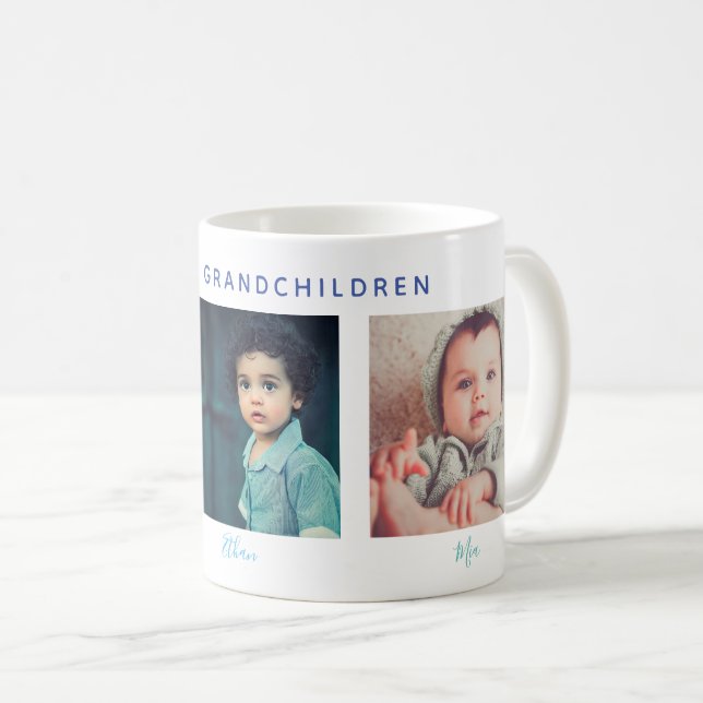 3 Fototypsnitt för Underbara Grandchild-Namn Kaffemugg (Framsida höger)