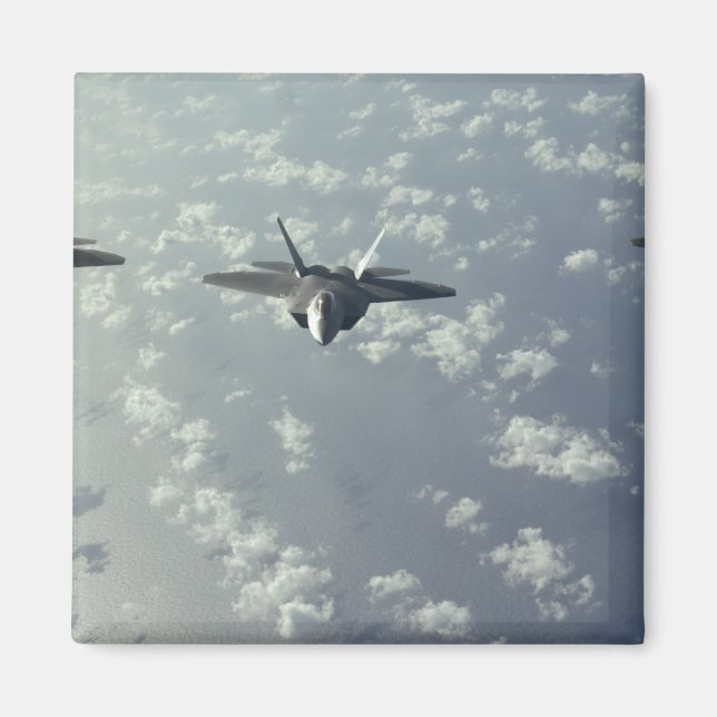 3- frakters bildning av F- 22- Raptorer Magnet (Framsidan)