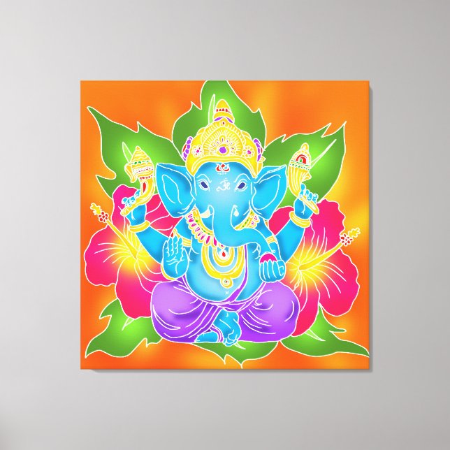 3 FT x 3 FT GANESH WALL GRAPHIC batik-Kanvastryck Canvastryck (Framsida)
