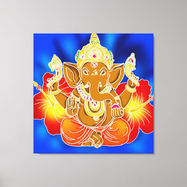 3 FT x 3 FT GANESH WALL GRAPHIC batik-Kanvastryck Canvastryck (Framsida)