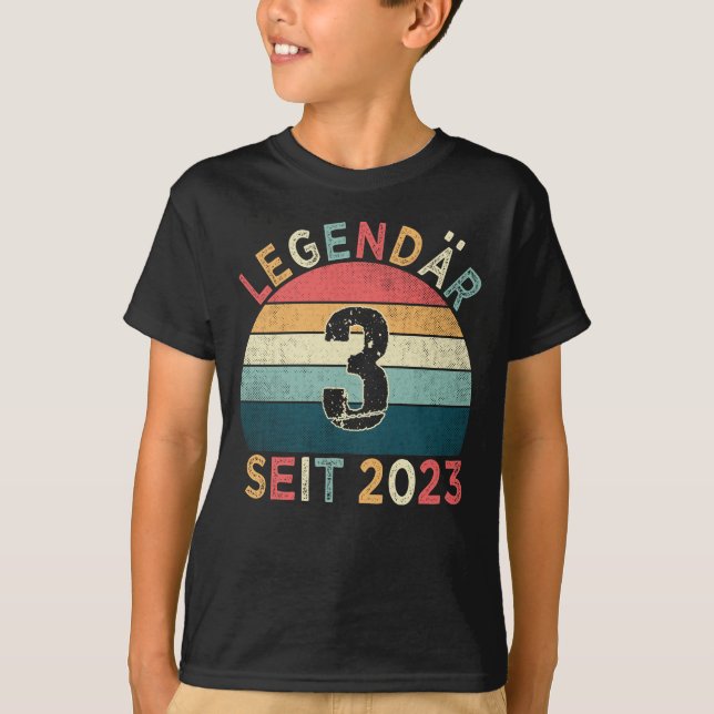 3. Geburtstag Legendär Seit 2023 Jahrgang T Shirt (Framsida)