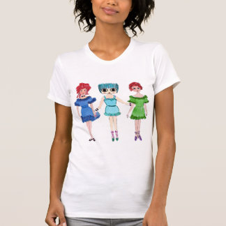 3 GIRLFRIENTER KVÄLLANDE T SHIRT