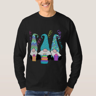 3 Gnomes Birthday Cake, Presenter, Confett T Shirt