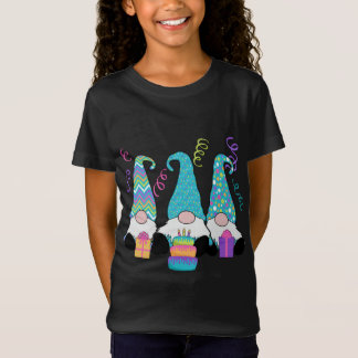 3 Gnomes Birthday Cake, Presenter, Confett T Shirt