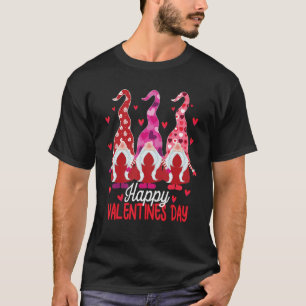 3 Gnomes Valentine Hearts Cute Lycklig Valentines T Shirt