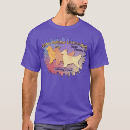 3 Golden Stars - lila banner mörk färg T Shirt